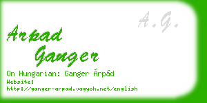 arpad ganger business card